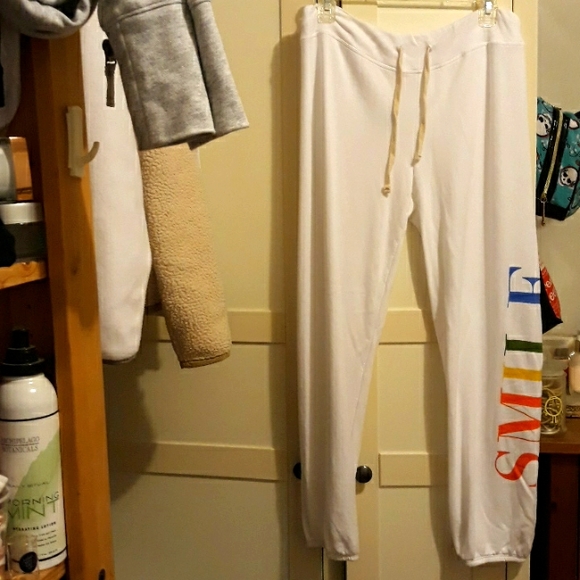 Sundry White Sweatshirt & Joggers Sweatpants Terry size 1 Coordinated Set NWOT - Picture 11 of 17